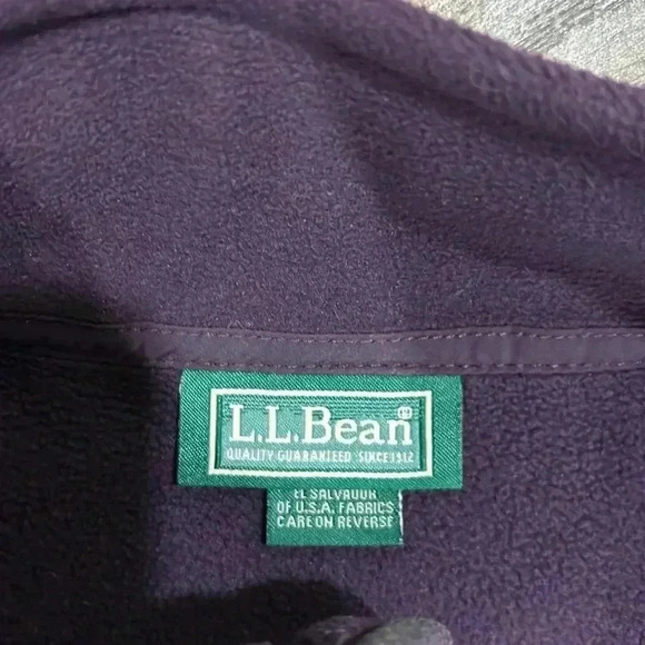 L.L. Bean Women's Full Zip Fleece Jacket Purple/Plum size Medium-Reg Polartec - Picture 5 of 14